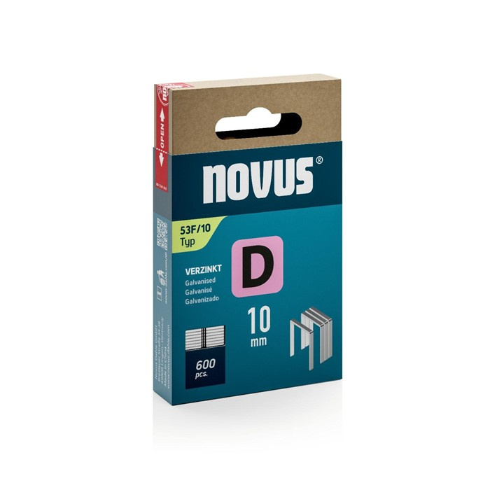 NOVUS D AGRAFE FIL PLAT 53F/10MM (600) NOVUS D AGRAFE FIL PLAT 53F/10MM (600)