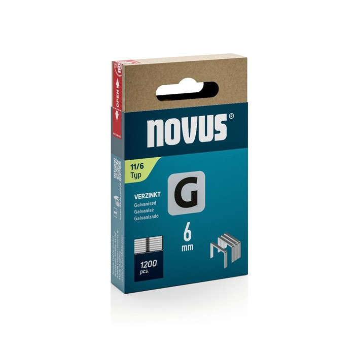 NOVUS G AGRAFE FIL PLAT 11/6MM (1200) NOVUS G AGRAFE FIL PLAT 11/6MM (1200)