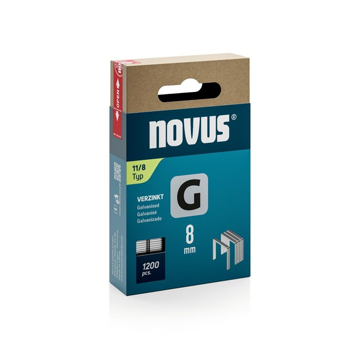 NOVUS G AGRAFE FIL PLAT 11/8MM (1200) NOVUS G AGRAFE FIL PLAT 11/8MM (1200)