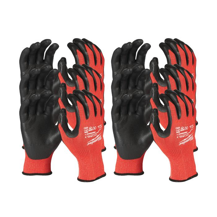 PAQUET DE 12 GANTS DE REVÊTEMENT EN PU DE CLASSE DE COUPE 3/C - XL / 10 PAQUET DE 12 GANTS DE REVÊTEMENT EN PU DE CLASSE DE COUPE 3/C - XL / 10