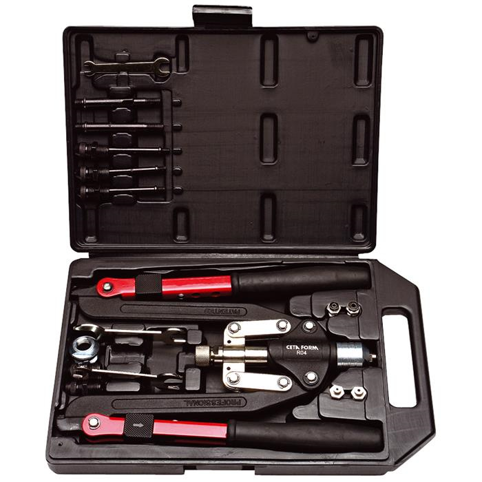 PINCE À RIVETER AVEC CLEFS ET RESSORT EN SET POUR RIVETS 2,4>5,5 ET RIVETS ÉCROUS M4>M10 PINCE À RIVETER AVEC CLEFS ET RESSORT EN SET POUR RIVETS 2,4>5,5 ET RIVETS ÉCROUS M4>M10