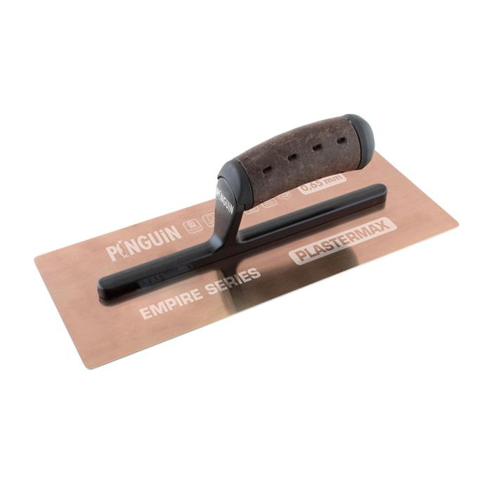 PINGUIN EMPIRE PLASTERMAX PLÂTRESSE 305X120X0,65MM, ACIER INOX CHROMÉ, POIGNÉE EN CUIR VINTAGE PINGUIN EMPIRE PLASTERMAX PLÂTRESSE 305X120X0,65MM, ACIER INOX CHROMÉ, POIGNÉE EN CUIR VINTAGE