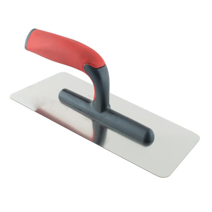 PLÂTRESSE 240 X 105/90 X 0,7 MM COINS ARRONDIS MANCHE SOFT GRIP - INOX PLÂTRESSE 240 X 105/90 X 0,7 MM COINS ARRONDIS MANCHE SOFT GRIP - INOX