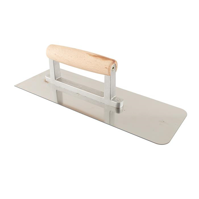 PLÂTRESSE 300 X 110 X 1,0 MM AVEC MANCHE BOIS - INOX PLÂTRESSE 300 X 110 X 1,0 MM AVEC MANCHE BOIS - INOX