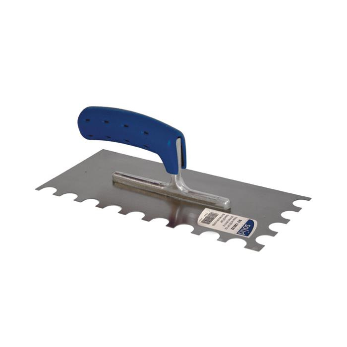 PLÂTRESSE DENTELÉE 280 X 130 / N°30 MANCHE SOFT GRIP - ACIER PLÂTRESSE DENTELÉE 280 X 130 / N°30 MANCHE SOFT GRIP - ACIER