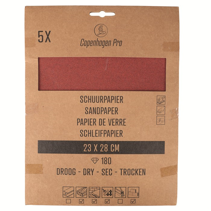 PRO PAPIER ABRASIF SEC (P180) (5ST) PRO PAPIER ABRASIF SEC (P180) (5ST)