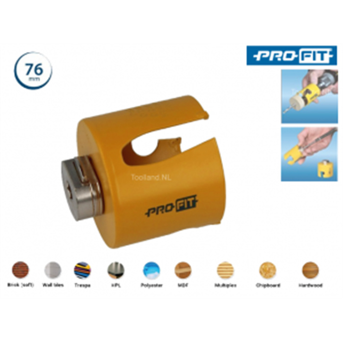 PROFIT MULTI-PURPOSE SCIE-CLOCHE + C&D ADAPT. Ø76MM PROFIT MULTI-PURPOSE SCIE-CLOCHE + C&D ADAPT. Ø76MM