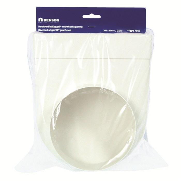 RENSON 7017 ANGLE 90° PLAT/ROND 204X60/DIA 125 RENSON 7017 ANGLE 90° PLAT/ROND 204X60/DIA 125