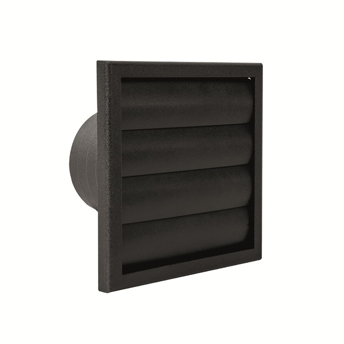 RENSON 742 PVC GRILLE DE HOTTE À CLAPET STR 9005 RENSON 742 PVC GRILLE DE HOTTE À CLAPET STR 9005