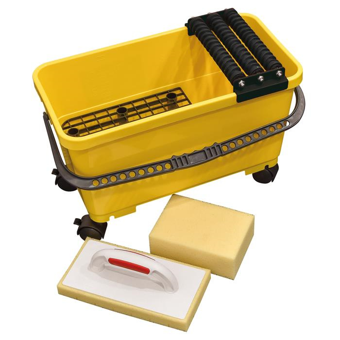 SET DE CARRELEUR PROFI + 3 ROUL. 24 L + PLÂTOIR + ÉPONGE SET DE CARRELEUR PROFI + 3 ROUL. 24 L + PLÂTOIR + ÉPONGE