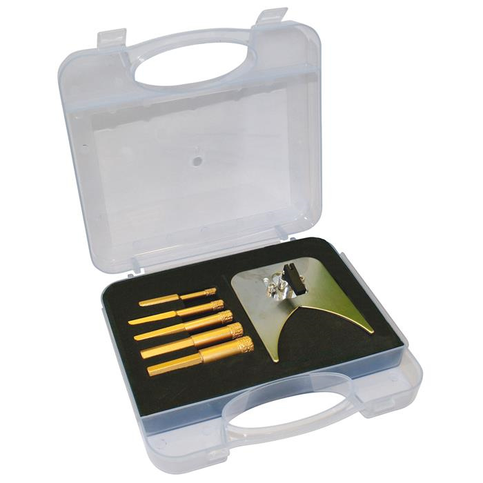 SET DE COURONNES À SEC AVEC REFROIDSSEMENT WAX Ø 6,8,10,12,14 MM + GUIDE INOX SET DE COURONNES À SEC AVEC REFROIDSSEMENT WAX Ø 6,8,10,12,14 MM + GUIDE INOX