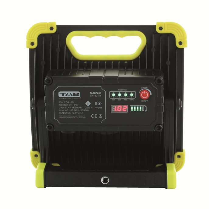 TAB 87230 LAMPE DE CHANTIER 30W ACCU + CABLE TAB 87230 LAMPE DE CHANTIER 30W ACCU + CABLE
