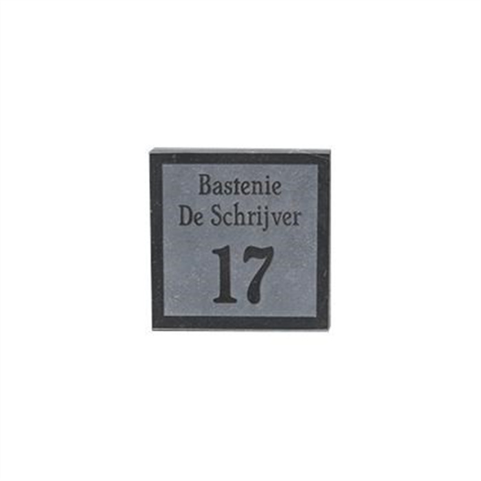 VASP GRAVURE NUMÉRO & NOM SUR PLAQUETTE PIERRE BLEUE 18/18 ADOUCIE FONCÉE (STONE BLACK) (2X18X18) VASP GRAVURE NUMÉRO & NOM SUR PLAQUETTE PIERRE BLEUE 18/18 ADOUCIE FONCÉE (STONE BLACK) (2X18X18)