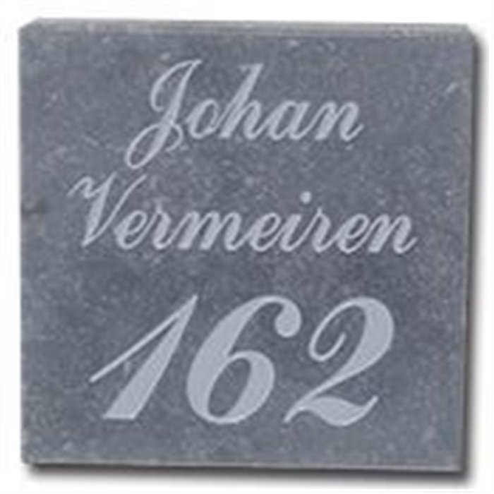 VASP GRAVURE NUMÉRO SUR PLAQUETTE PIERRE BLEUE 18/18 GRIS CLAIRE (STONE GREY) (2X18X18) VASP GRAVURE NUMÉRO SUR PLAQUETTE PIERRE BLEUE 18/18 GRIS CLAIRE (STONE GREY) (2X18X18)