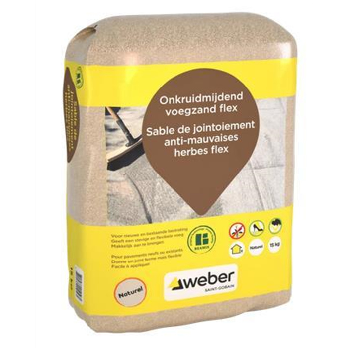 WEBER SABLE DE JOINTOIEMENT ANTI-MAUVAISES HERBES FLEX ANTRACIET 15 KG WEBER SABLE DE JOINTOIEMENT ANTI-MAUVAISES HERBES FLEX ANTRACIET 15 KG
