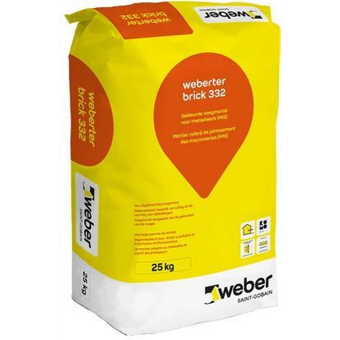 WEBERTER BRICK 332 GRIS (CODE 2774) 25 KG MORTIER DE JOINTOIEMENT WEBERTER BRICK 332 GRIS (CODE 2774) 25 KG MORTIER DE JOINTOIEMENT